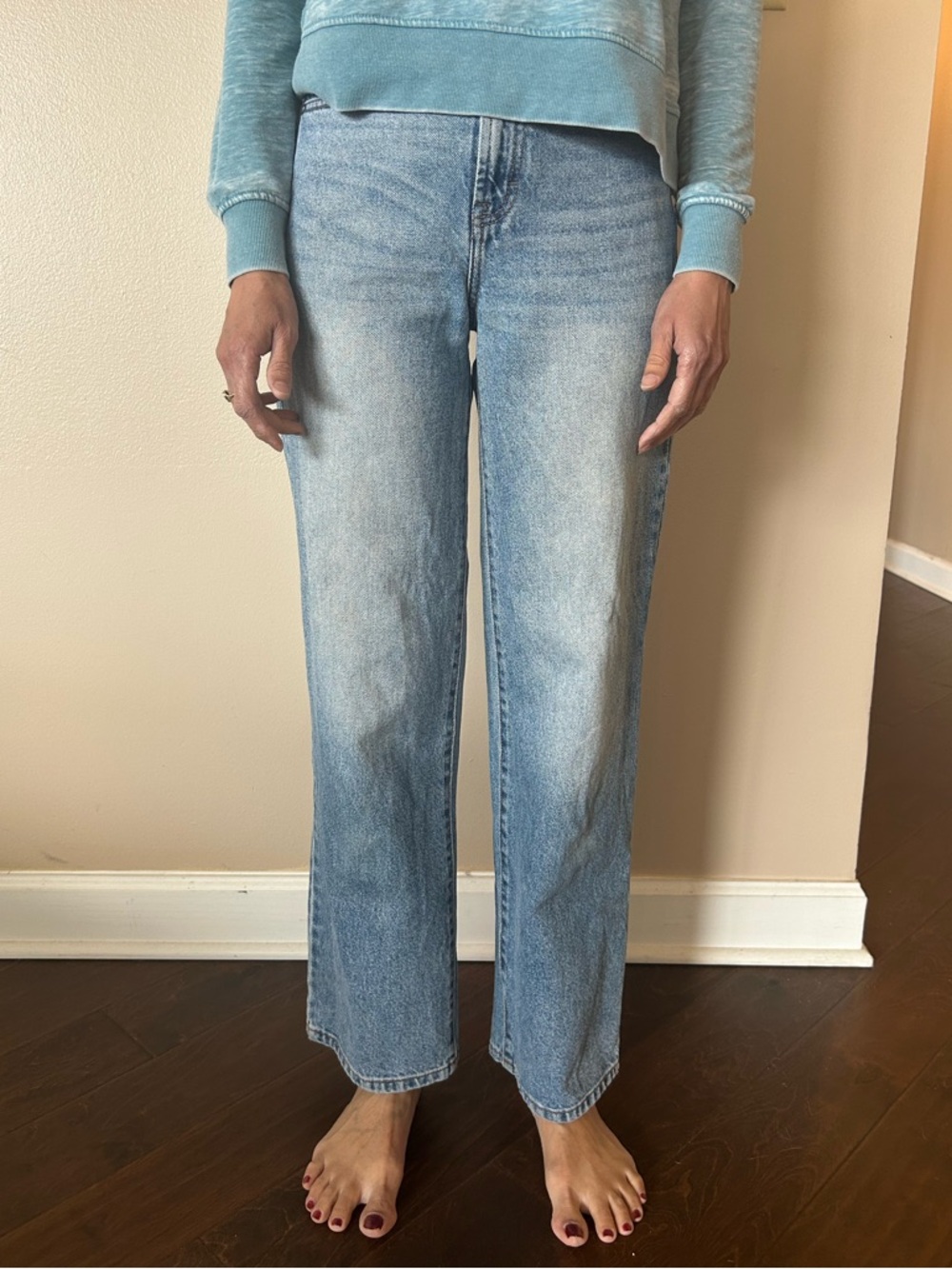 HIDDEN Los Angeles Straight Leg Jeans Light Blue Denim - Picture 4 of 4